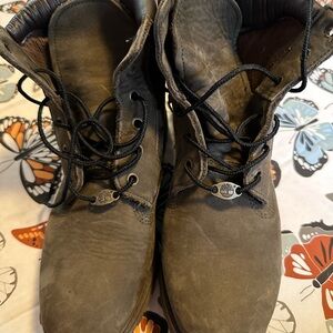 Timberland Gray/Green Combat Boots